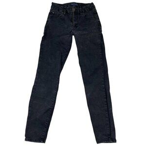 Aeropostale Women's Jeans Size 8 Regular High Rise Curvy Jegging Black Denim